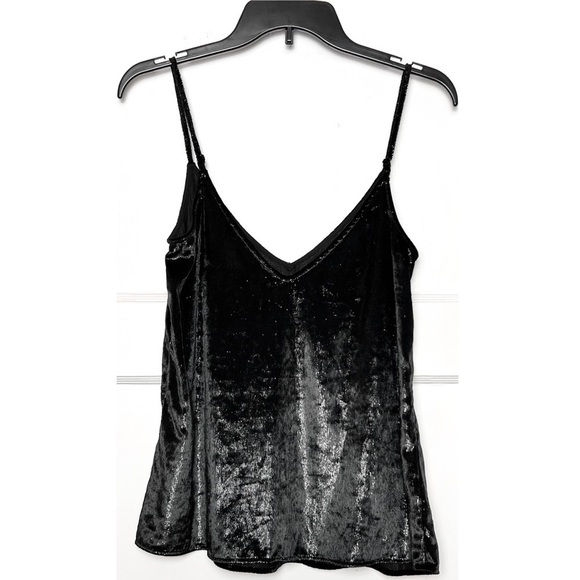 FRAME 90s Sparkle Liquid Velvet Sleeveless V-Neck Relaxed Camisole Tank Top XS - Picture 9 of 12